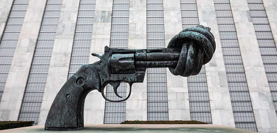 The Knotted Gun The Knotted Gun- Mahatma Gandhi- Non violence