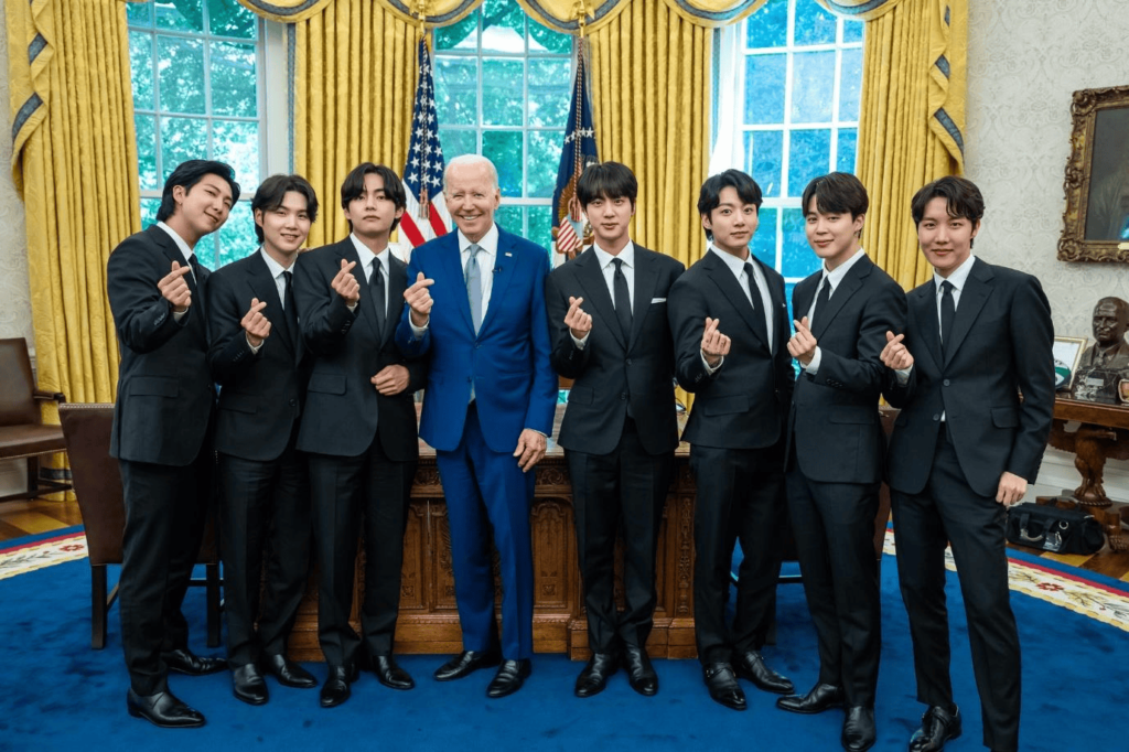 BTS with the US President